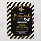 masquerade ball party-uitnodiging kaart (Voorkant / Achterkant)