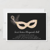 Masquerade Ball Sweet Sixteen Uitnodiging (Voorkant)