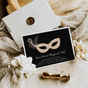 Masquerade Ball Sweet Sixteen Uitnodiging