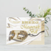 Masquerade Ball-uitnodiging Kaart (Staand voorkant)