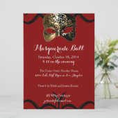 Masquerade Ball-uitnodigingen Kaart (Staand voorkant)