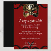 Masquerade Ball-uitnodigingen Kaart (Voorkant / Achterkant)