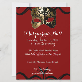 Masquerade Ball-uitnodigingen Kaart