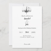 Masquerade Ball Wedding Kaart (Voorkant)