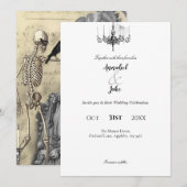 Masquerade Ball Wedding Kaart (Voorkant / Achterkant)