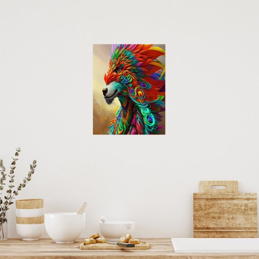 Masquerade Ball Wolf Poster (Keuken)