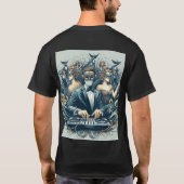 Masquerade Beats: DJ-geïnspireerde Sophisticatie T-shirt (Achterkant)