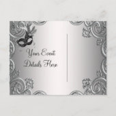 Masquerade Bewaar de datum Aankondigingskaart (Achterkant)