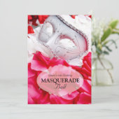 Masquerade Birthday Ball Costume Party Uitnodiging (Staand voorkant)
