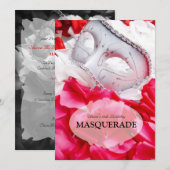 Masquerade Birthday Ball Costume Party Uitnodiging (Voorkant / Achterkant)
