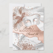 Masquerade Birthday Party-uitnodigingen Kaart (Voorkant)