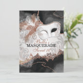 Masquerade Birthday Party-uitnodigingen Kaart (Staand voorkant)