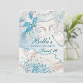 Masquerade Birthday Party-uitnodigingen Kaart (Staand voorkant)