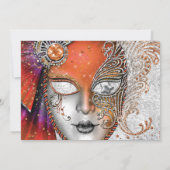 Masquerade Birthday Party-uitnodigingen Kaart (Achterkant)