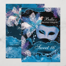 Masquerade Birthday Party-uitnodigingen Kaart