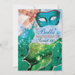 Masquerade Birthday Party-uitnodigingen Kaart