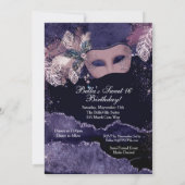 Masquerade Birthday Party-uitnodigingen Kaart (Achterkant)