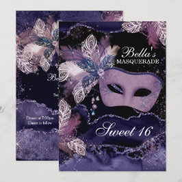 Masquerade Birthday Party-uitnodigingen Kaart