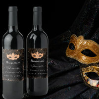 Masquerade Black glitter-stofverjaarfeest