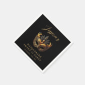 Masquerade Black Gold Sweet 16 Birthday Party Servet (Hoek)