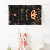 Masquerade black goudglitterstof Sweet 16 Spandoek (Insitu)