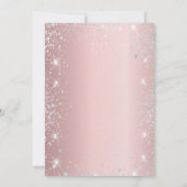 Masquerade blush roze zilver Sweet 16 luxe Kaart (Achterkant)