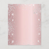 Masquerade blush roze zilver Sweet 16 uitnodiging (Achterkant)