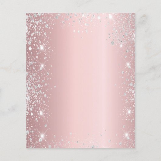 Masquerade blush roze zilver Sweet 16 uitnodiging (Achterkant)