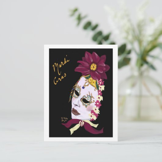 Masquerade briefkaart (Staand voorkant)