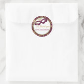 Masquerade Carnaval Dank u Sticker Favor Label (Tas)