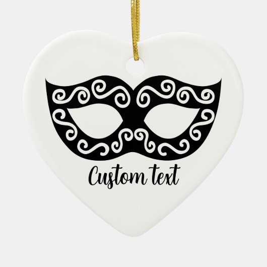 Masquerade carnaval feestmasker Kerstmis ornament (Voorkant)