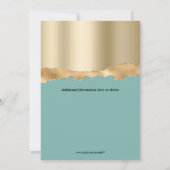 Masquerade carnaval gezichtsmasker blauw goud roze kaart (Achterkant)