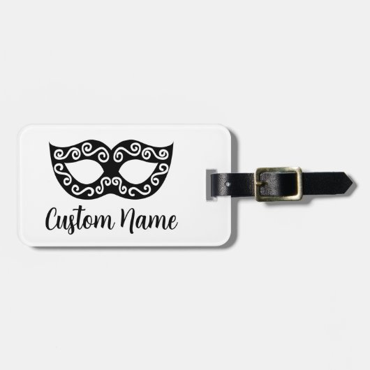 Masquerade carnaval party masker aangepaste reizen bagagelabel (Voorkant horizontaal)