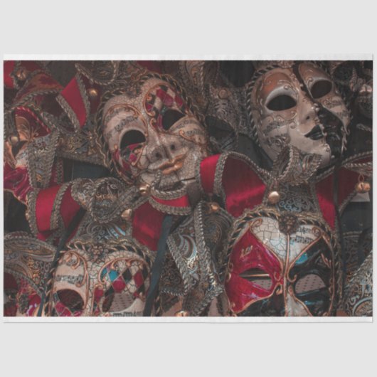 Masquerade Carnival Costume Mask 13 Decoupage Tissuepapier (Voorkant)