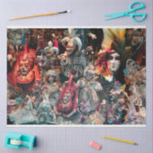 Masquerade Carnival Costume Mask 15 Decoupage Tissuepapier (Craft)