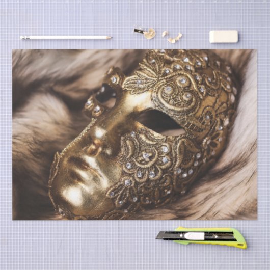 Masquerade Carnival Costume Mask 17 Decoupage Tissuepapier (Craft)