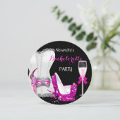 Masquerade Champagne Bachelorette Corset Pink R Kaart (Staand voorkant)