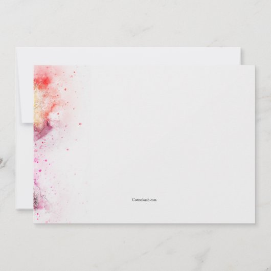 Masquerade Character in Red Invitation Kaart (Achterkant)