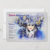 Masquerade Character Invitation Kaart (Voorkant)