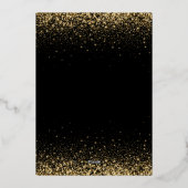 Masquerade Chic Gold Foto Quinceanera Folie Uitnodiging (Achterkant)