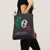 Masquerade Commedia Dell Arte Italiaanse vlag Tote Bag (Dichtbij)
