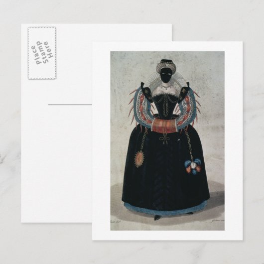 Masquerade costume in de stijl van Henri III (colo Briefkaart (Voorkant / Achterkant)