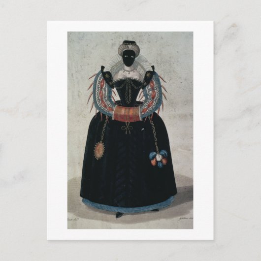 Masquerade costume in de stijl van Henri III (colo Briefkaart (Voorkant)