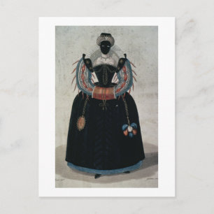 Masquerade costume in de stijl van Henri III (colo Briefkaart