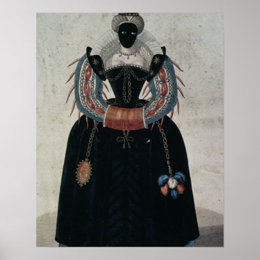 Masquerade costume in de stijl van Henri III (colo Poster (Voorkant)