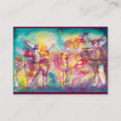 MASQUERADE/DANCE, MUZIEK helder rood, roze Visitekaartje (Achterkant)