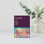 MASQUERADE/DANCE, MUZIEK paars, blauw rood, roze Visitekaartje (Staand voorkant)