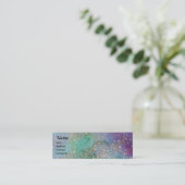 MASQUERADE, Dans, Muziek, blauw rood, roze Mini Visitekaartje (Staand voorkant)