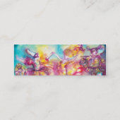 MASQUERADE, Dans, Muziek, blauw rood, roze Mini Visitekaartje (Achterkant)