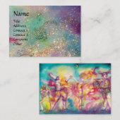 MASQUERADE, Dans, Muziek, blauw rood, roze Visitekaartje (Voorkant / Achterkant)